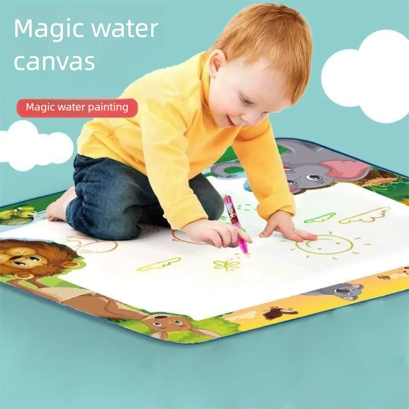 Magic Water Drawing Mat Extra Large Water Doodle Toy Set Painting Board Children Educational Toys Gift for Kids Multiple Size