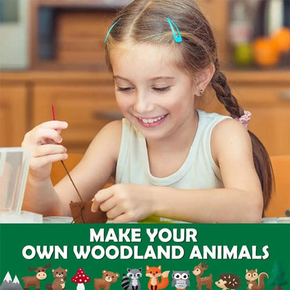 Woodland Animals Craft Kit Forest Creatures DIY Sewing Felt Plush Animals for Kids Early Educational Sewing Sensory Development