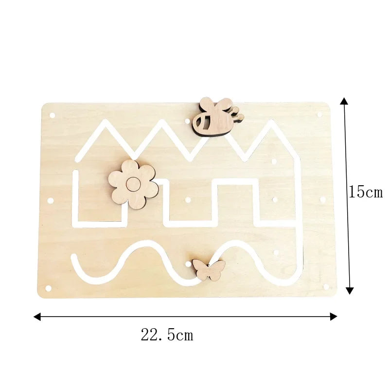Busy Board Montessori Diy Accessories Early Education Toys Kids Activity Busyboard Material Teaching  Wooden Game 2-6 Years Old