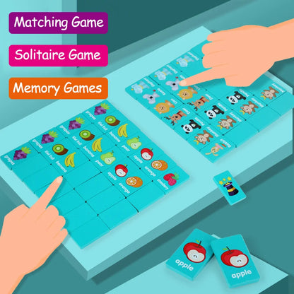 Kid Blocks Seaside Escape Mahjong Wooden Memory Solitaire Matching Game