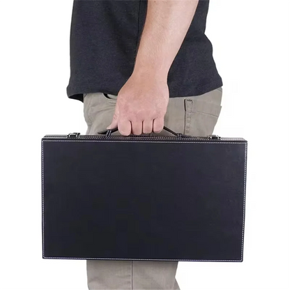 Sale Classic Board Game with Leather Case Folding Board,Gift Package,Portable Travel Strategy Backgammon Game Set for Adults