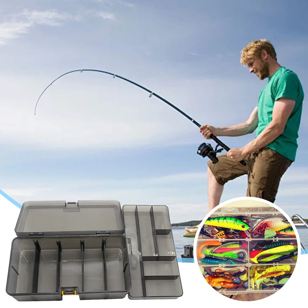 Portable Lure Tackle Box Removable Plastic Fishing Tackle Box Fake Bait Hook Fishings Gear Tool Storage Box For Fishing Bait