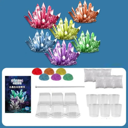 Crystal Growing Kit, Grow 6 Crystals with Light Up Display Stand, Science Kit for Kids Ages 8-14, Educational STEM Toy Gifts