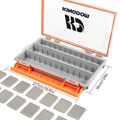 Kingdom Fishing Tackle Box 2 Sizes  Multifunction Tackle Trays Organizer with Removable Dividers Fishing Lure Box
