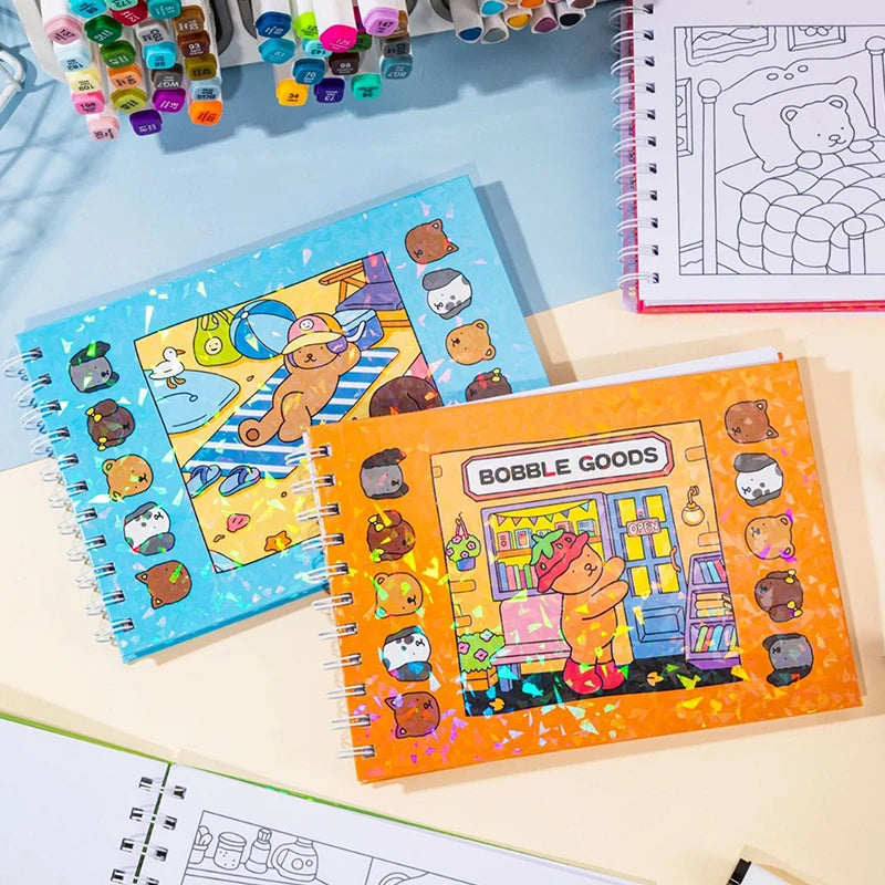 1Pc Cute Animal Coloring Book Kids Animal Theme Graffiti Painting Book Bobbie Goods Coloring Book Students Gifts random color