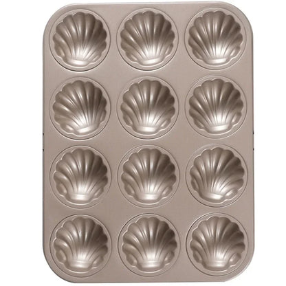 Shell Shape Baking Mold Nonstick Biscuit Madeleine Tray Pan Carbon Steel Chocolate Cookie Cake Mould Bakeware For Kitchen