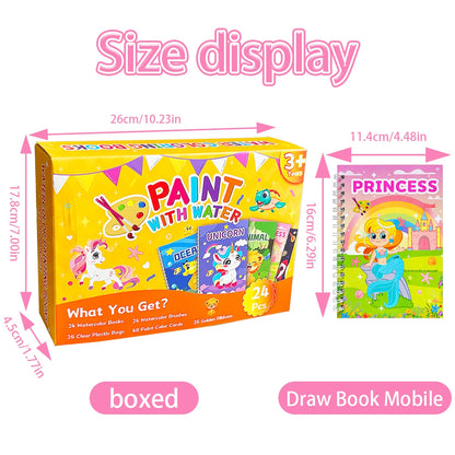 "8 Major Theme Creative Coloring Book Set: Children's Painting Book with Ocean Theme Comes with a painting color card.
