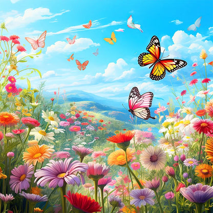 Butterfly Landscape Diamond Paintings Resin 120 Colors 5d Diy Full Drill Mosaic Flower Home Decorative Craft Kit Rhinestone