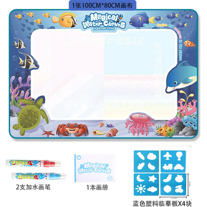 Oversized Magical Water Canvas pens Montessori Toys Learning Blanket Writing Children Drawing Repeated Graffiti Painting kid toy