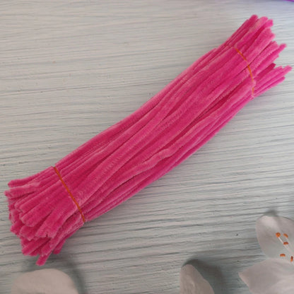 100pcs 30cm Twist Wire Chenille Stems Pipe Cleaners Kid Plush Stick Strips Educational Toys Handmade Material DIY Craft Supplies