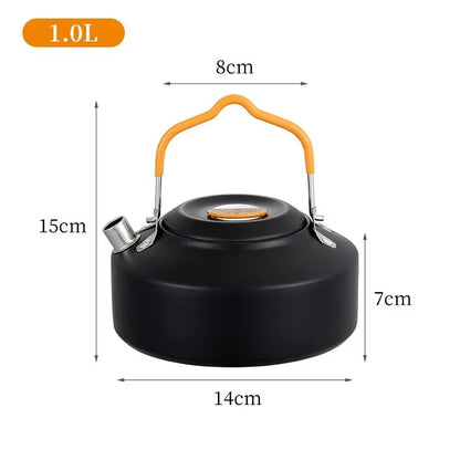 Water Kettle Outdoor Coffee Kettle Tableware Picnic Set Supplies Durable Camping Tea Kettle Tourism Cookware Outdoor Kettle