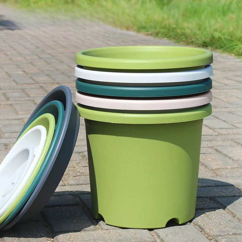 Plastic Flowerpot with Drainage Holes Plant Nursery Pot Seed Starting Pot Plastic Flower Plant Container for Succulents Seedling