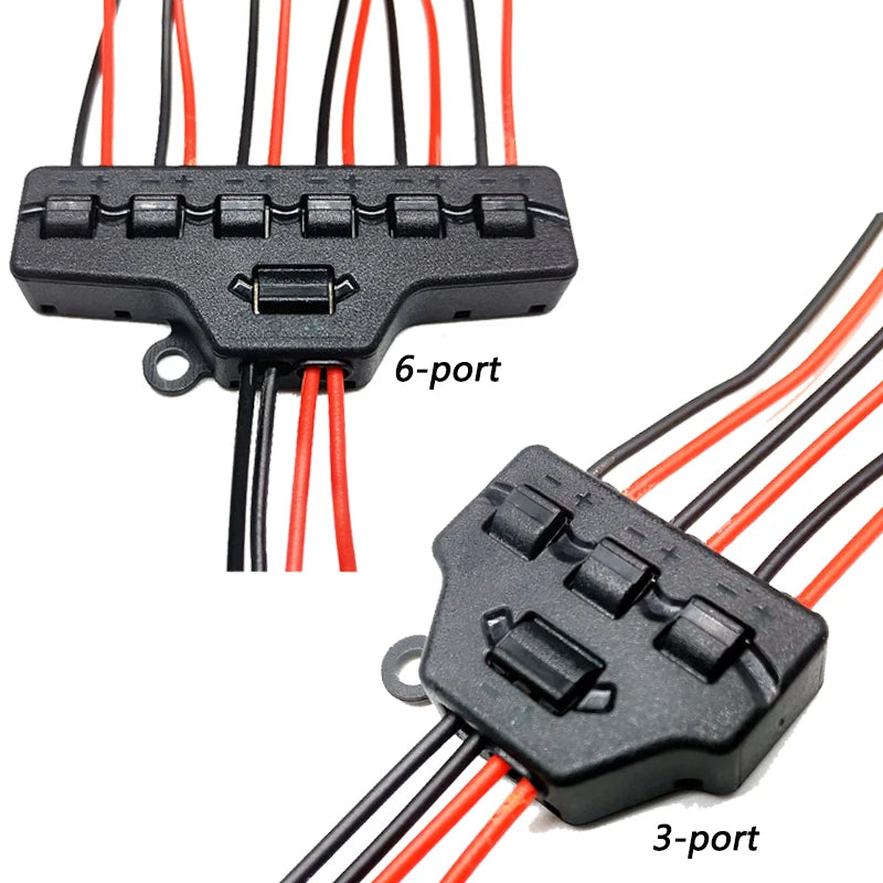 3/6 Ports Distribution Port Sharing Box Line Splitter for Diy Miniature Railway Train Model Scene Lighting System DC Lamp Layout