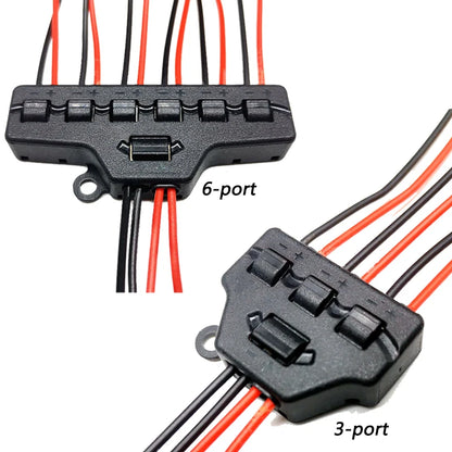 3/6 Ports Distribution Port Sharing Box Line Splitter for Diy Miniature Railway Train Model Scene Lighting System DC Lamp Layout
