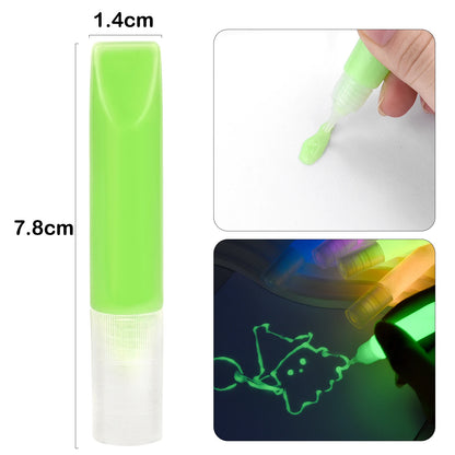 6ml Water-Based Luminous Paint Long Lasting Fluorescent Pigment Paint Glow In Dark Acrylic  Painting Water Color Artwork Party