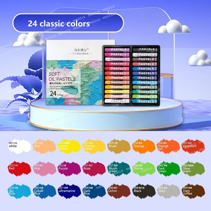 Super Soft Oil Pastels,12/24/36/48 Multi Colors Crayons Painting Stick Graffiti,Drawing,DIY Art Supplies For Student Kid Artists