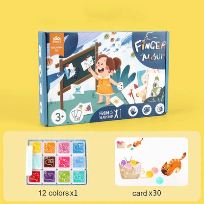 Children's Finger Print Ink Game Kindergarten DIY Graffiti Toys