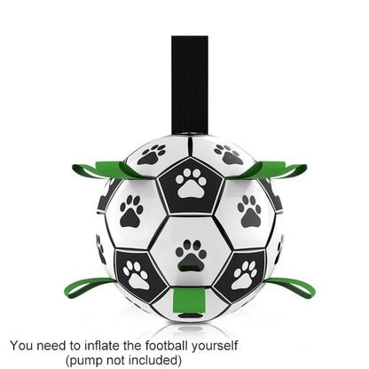 Dog Toy Interactive Pet Football Toys with Grab Tabs Dog Outdoor training Soccer Pet Bite Chew Balls for Dog accessories