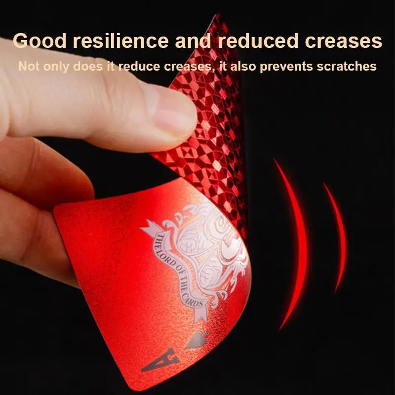 Red Style Playing Cards Playing Cards With Dragon Backing PET Waterproof Deck Of Cards For Family Board Game Gift