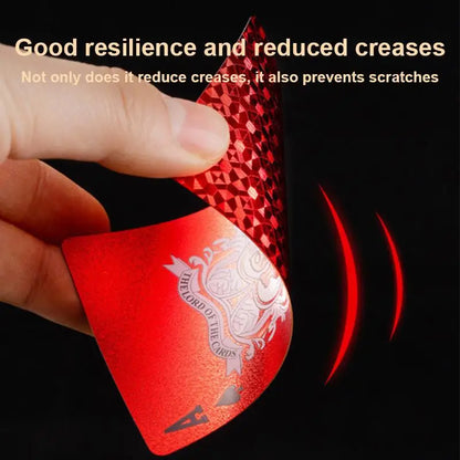 Red Style Playing Cards Playing Cards With Dragon Backing PET Waterproof Deck Of Cards For Family Board Game Gift