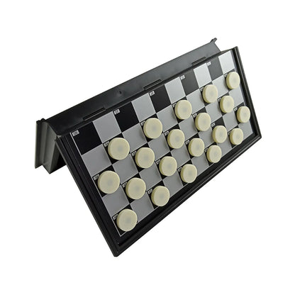 Checkers Red And White Pieces 100 High Quality Magnetic Folding Board 25*25CM Board 40 Checkers Pieces Entertainment Game