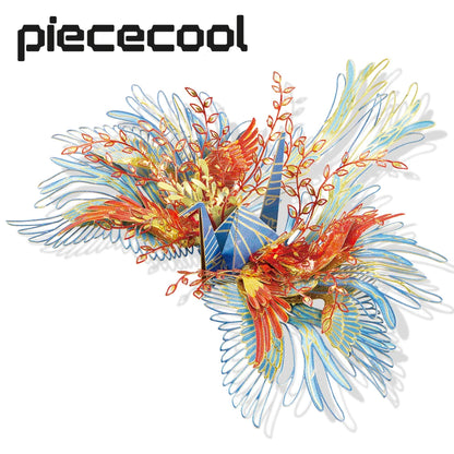 Piececool 3D Metal Puzzle-One Thousand Origami Cranes for Love Amulet Model Building Kits DIY Jigsaw Toy For Adults