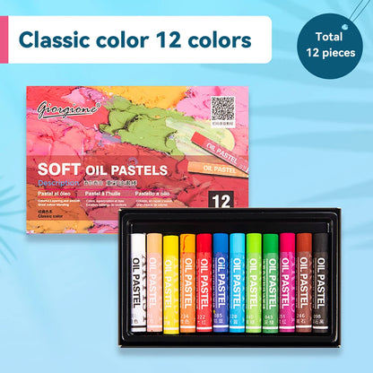 Artist Soft Oil Pastel Set 12/25/38/50 Colors Professional Painting Drawing Graffiti Art Crayons Washable Round Non Toxic Sticks
