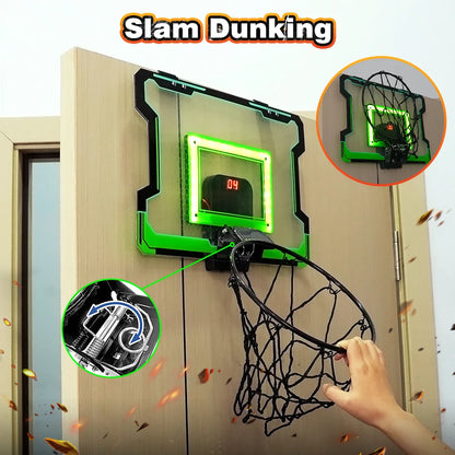 VATOS Mini Basketball Hoop Shooting Game Set Toy Electronic Score Board Auto Sound Light For Kids Teens Adults Indoor Games