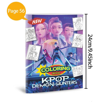 Kpop Demon Hunters Coloring Book Anime Character Rumi Mira Zoey Cute Line Drawing Tracing Sketch Copying Picture Book Kids Gifts