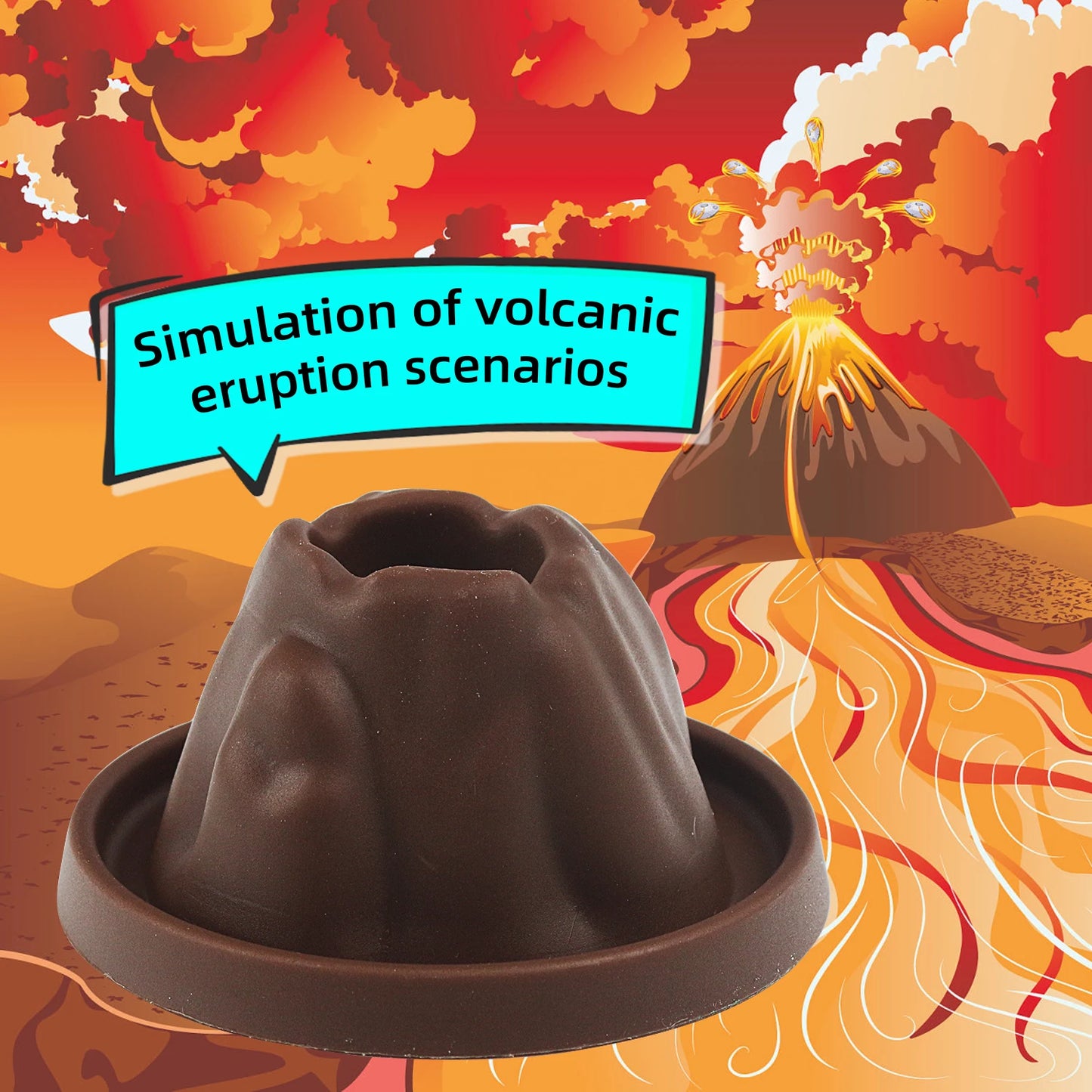 Volcano eruption, children's science DIY hands-on experimental set, experimental science and education model textbook