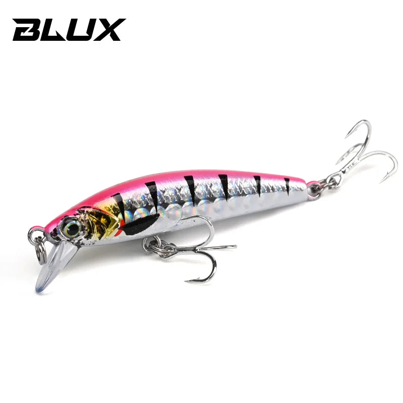 BLUX Gravity Minnow 50mm Long Cast Heavy Shrink Fishing Lure 4.3g Wobbler for Freshwater Saltwater Bass Pike Hard Plastic Bait