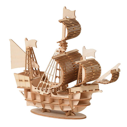 Children 3D Wooden Puzzle Simulation Animal Assembly Skeleton Model Toy for Kids DIY Hands Craft Wood Puzzle Games Building Kit
