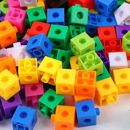 100Pcs Linking Cubes Math Manipulatives Montessori Toys For Kids  Learning Classroom Supplies Teaching Educational