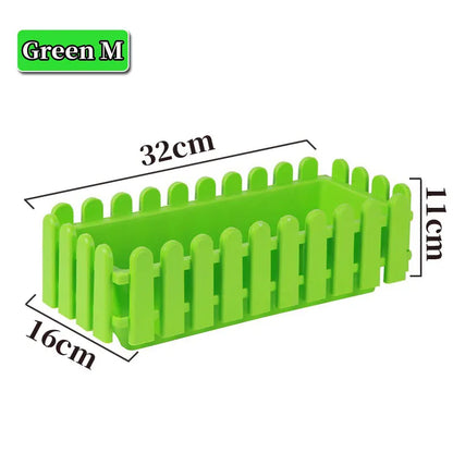 Garden Fence Type Flower Pot With Holes Cuboid Flowerpot Planting Flower Vegetable Plant Pot