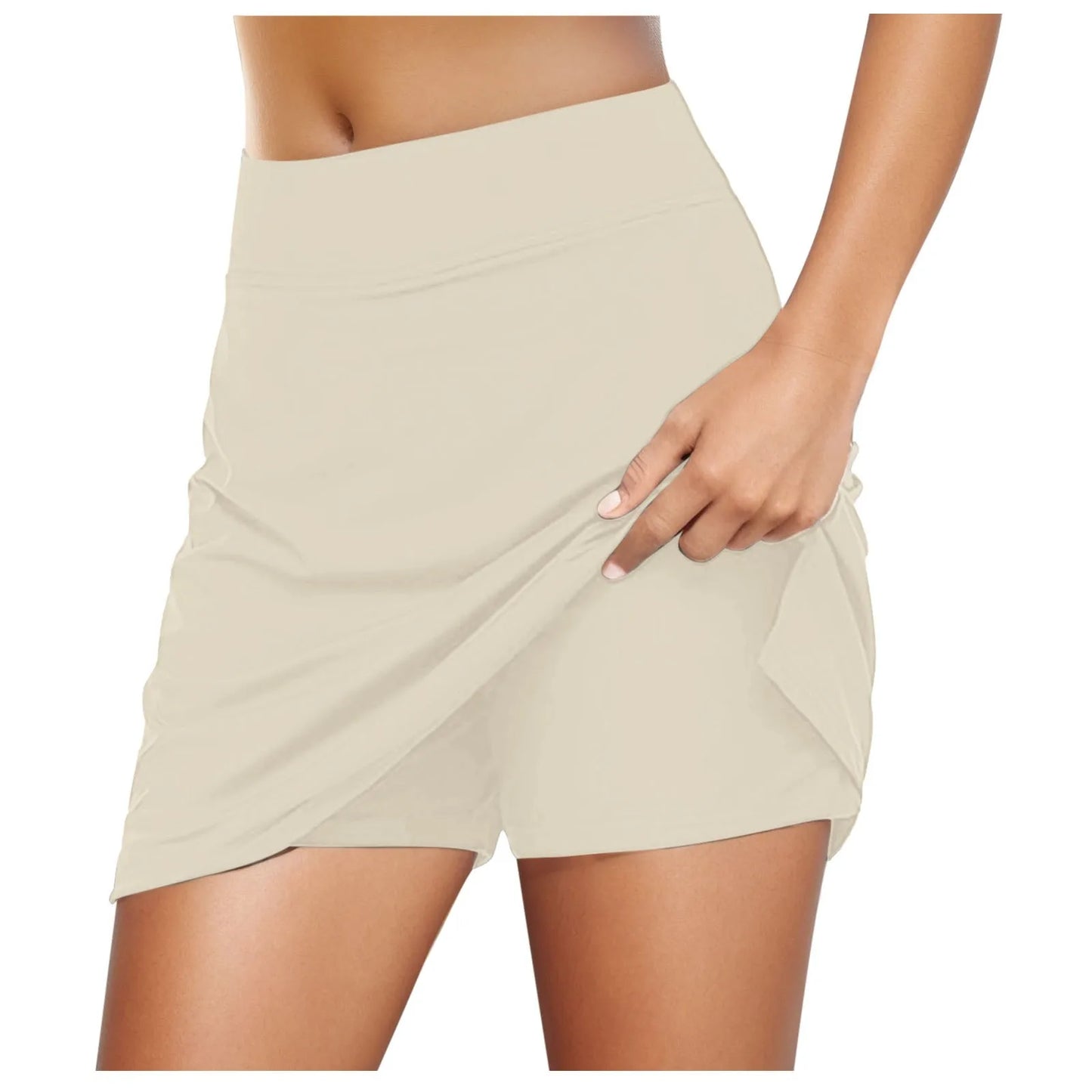 Women Casual Solid Tennis Skirt Yoga Sport Active Skirt Shorts Skirt Summer Fashions Badminton Tennis Skirts Fashion 2024