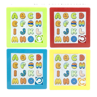 Plastic Fifteen Number Slide Puzzles Kids Brain Teaser School Rewards Party Favors IQ Educational Learning Toys For Boys Girls