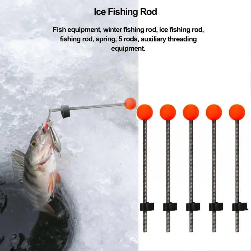 Ice Fishing Rod Tip Fishing Rods Ice Fishing Rod Pole Tip Spring Ball For Outdoor Winter Fishing Tackle Auxiliary Equipment