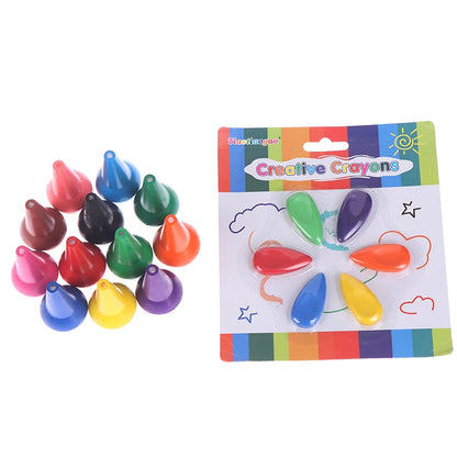 12pcs Non-toxic Children Safety Color Crayons 3D Finger Art Supplies