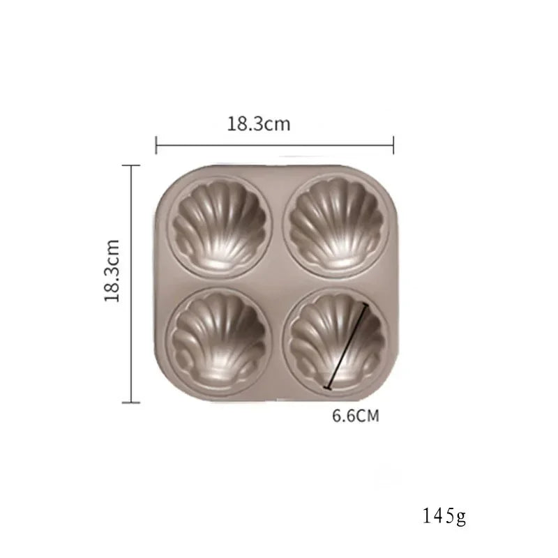 Shell Shape Baking Mold Nonstick Biscuit Madeleine Tray Pan Carbon Steel Chocolate Cookie Cake Mould Bakeware For Kitchen