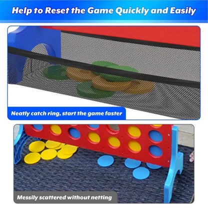 4 In A Row Connect Game Mesh Net 4 In A Row Connect Board Toy Net Organizer Bag Catch The Fallen Chess Pieces Family Game