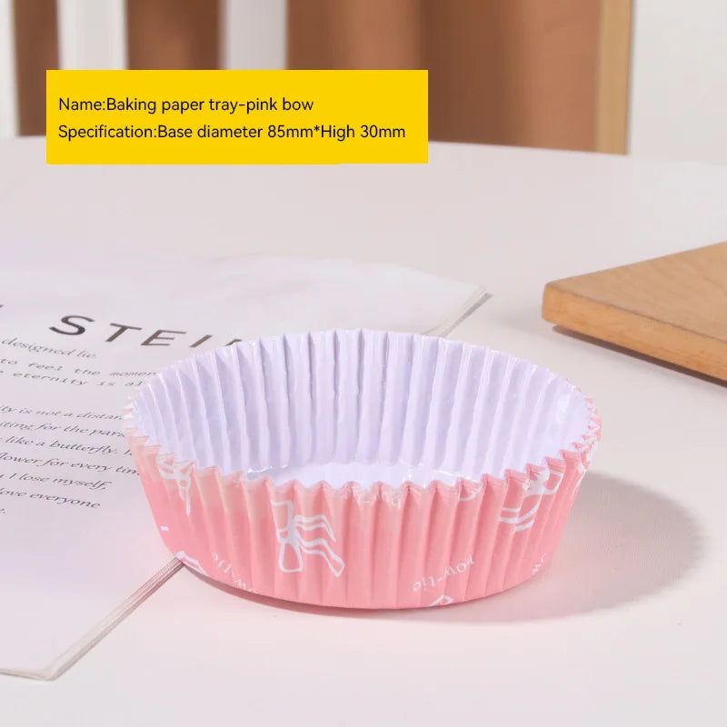 Round Cupcake Liners Greaseproof Paper Baking Cups Non-stick Muffin Wrappers Oven Safe For Muffins Brownie Quiche Snacks