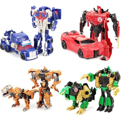 Transforming Toy Car Children 12cm Transformation Robot Kit Toys Models 2 In 1 One Step  Model Deformed Car Toy for Boy Gift