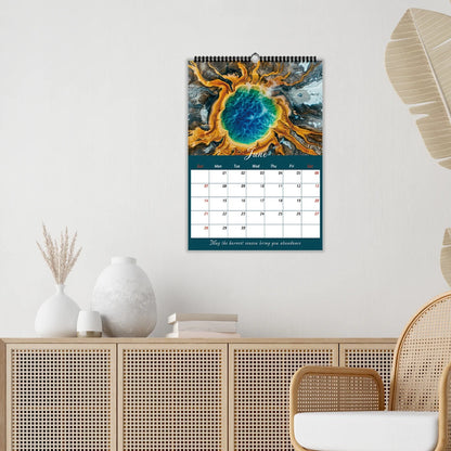 1pc Nature Landscape Wall Calendar -Scenic Theme, 12 Different Designs, Suitable as a Gift for Birthdays, Christmas and New Year