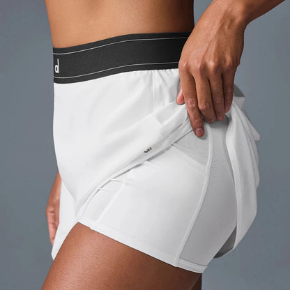 A* Yoga High-end Moisture Wicking Water-cooled Tennis Skirt Women's Quick-drying Breathable Double-layer Sports Pants Skirt
