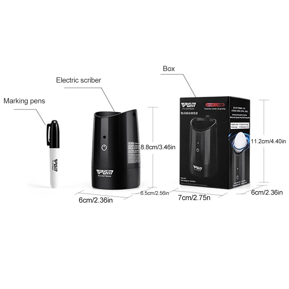 PGM HXQ012 Golf Electric Scriber Finds Center Of Gravity Distribution Line Ball Golf Training Aids Golf Ball Spot Marker Tool