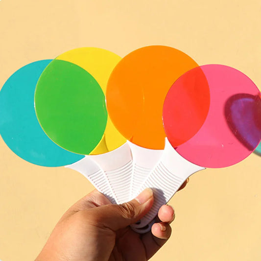 5Pcs Set Color Mixing Kids Science Toys Physics Red Green Yellow Optical Filter Montessori Juguetes Educativos