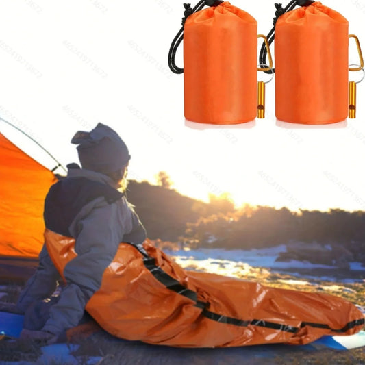Portable Waterproof Emergency Survival Sleeping Bag Outdoor Camping Gear Thermal Sack First Aid Rescue Mylar Insulate Blanket