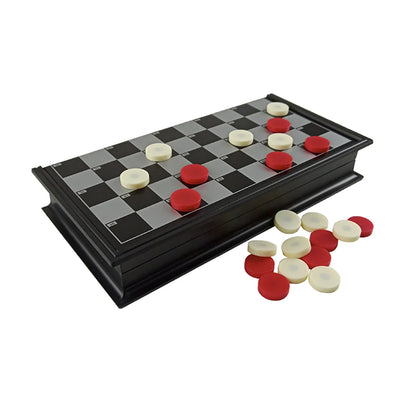 Checkers Red And White Pieces 100 High Quality Magnetic Folding Board 25*25CM Board 40 Checkers Pieces Entertainment Game