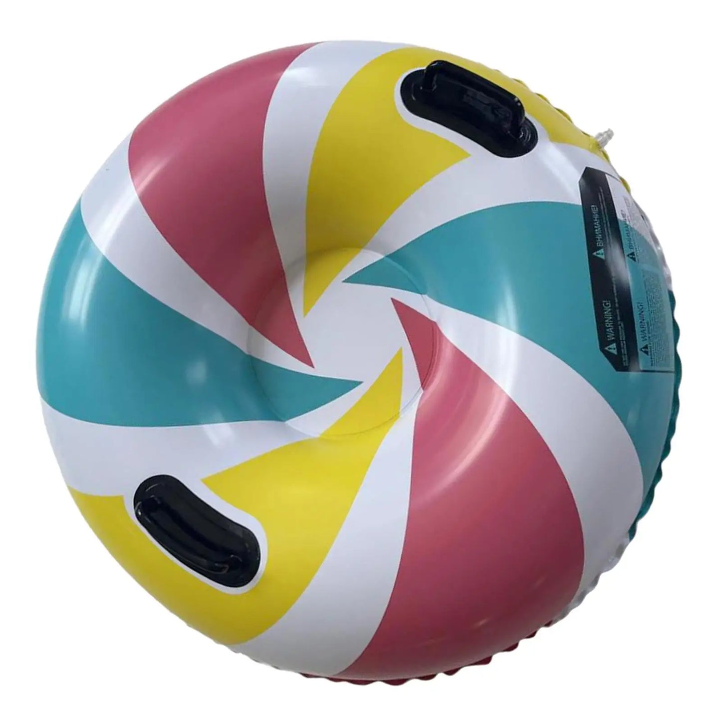 Winter Snow Tube 35.83inch Kids Adults Sledding Sleigh Inflatable Snow Sled Foldable Cold-resistant Ski Circle with Handles