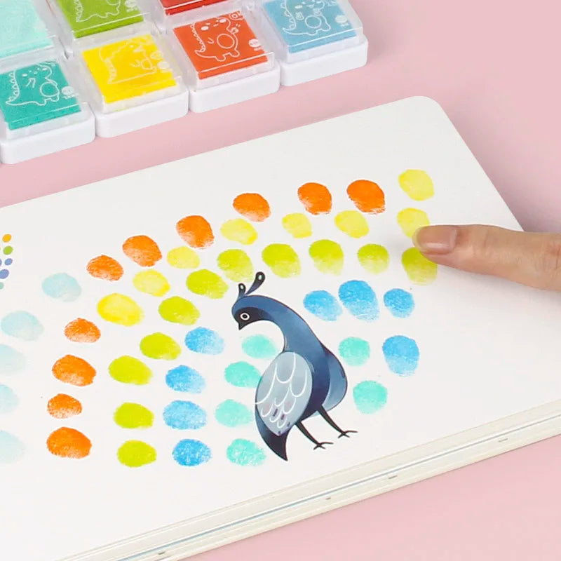 Children's Finger Print Ink Game Kindergarten DIY Graffiti Toys